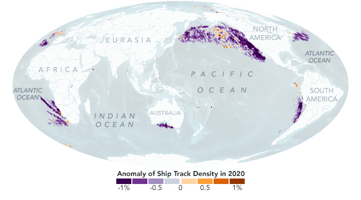 NASA Study Finds Evidence That Fuel Regulation Reduced Air Pollution from Shipping