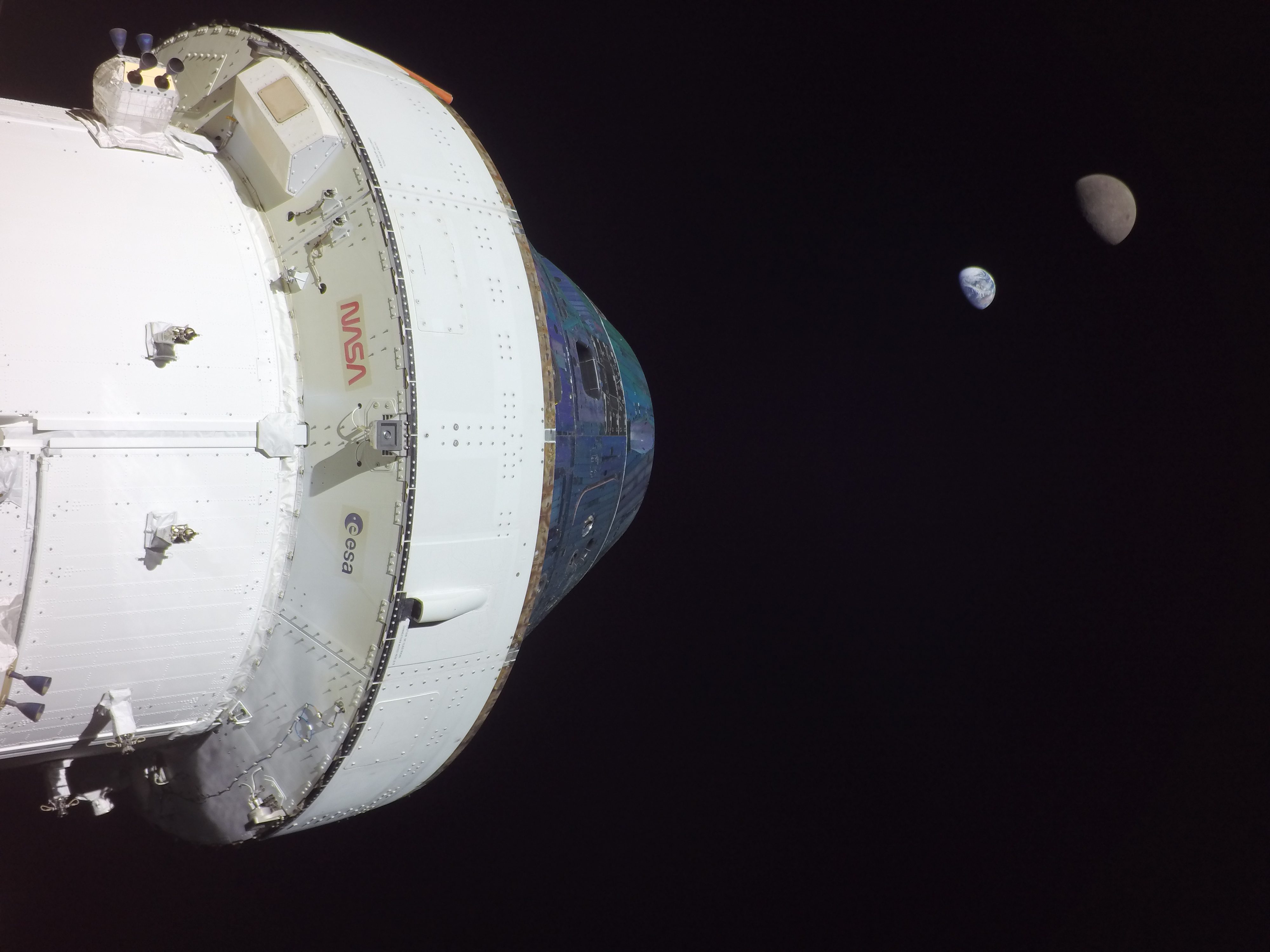 Earth, Moon and Orion