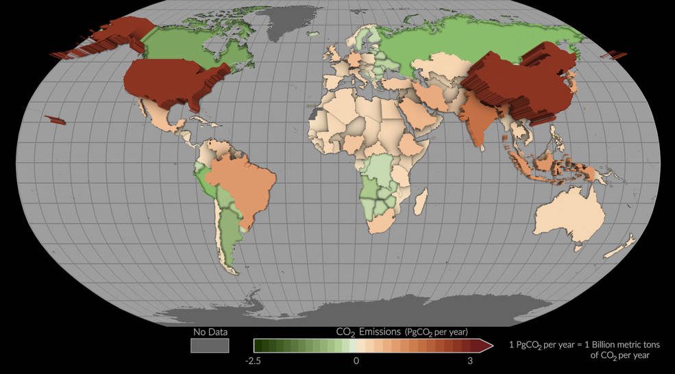 NASA Space Mission Takes Stock of Carbon Dioxide Emissions by Countries 