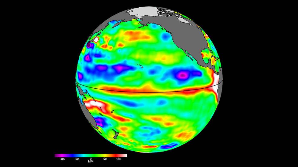 International Sea-Level Satellite Spots Early Signs of El Niño 