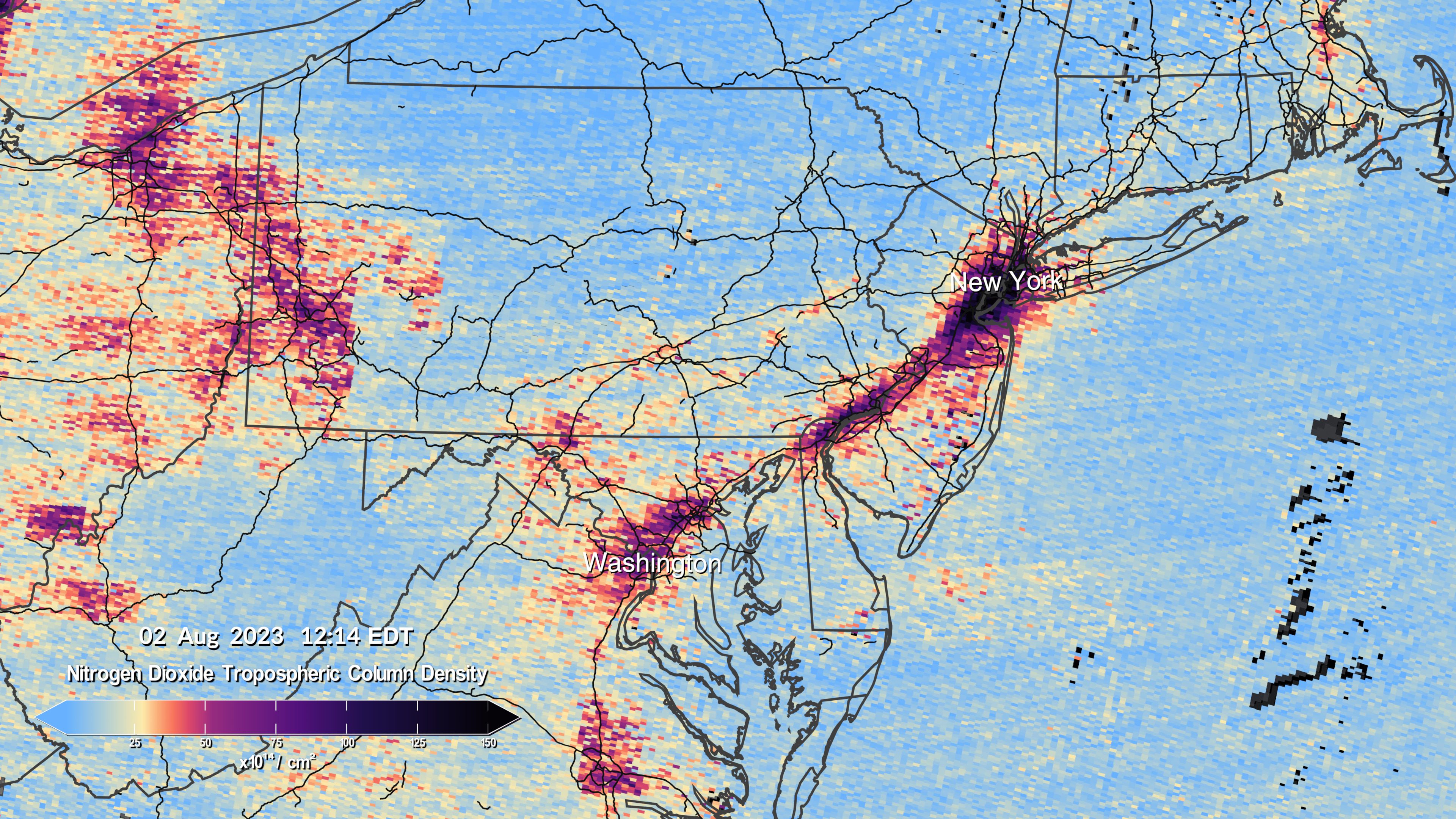 NASA Shares First Images from U.S. Pollution-Monitoring Instrument 