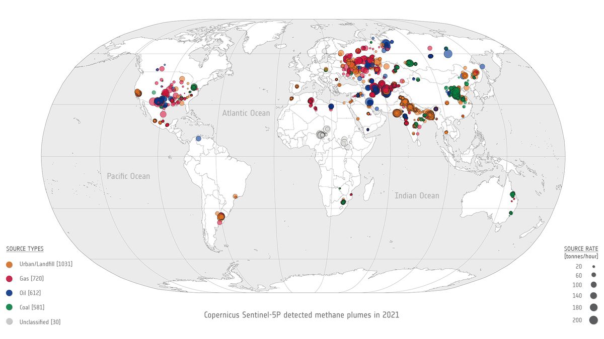 Trio of Sentinel Satellites Map Methane Super-Emitters 