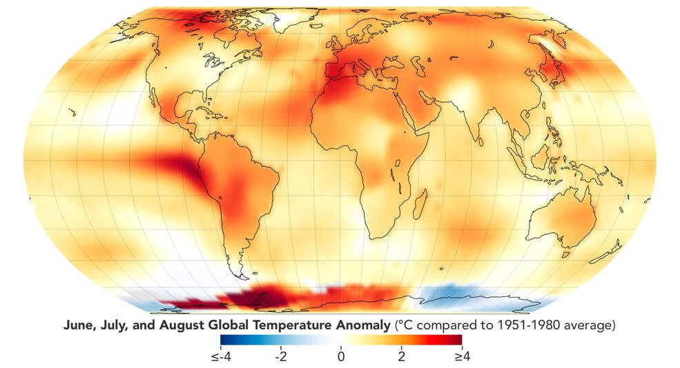 NASA Announces Summer 2023 Hottest on Record 