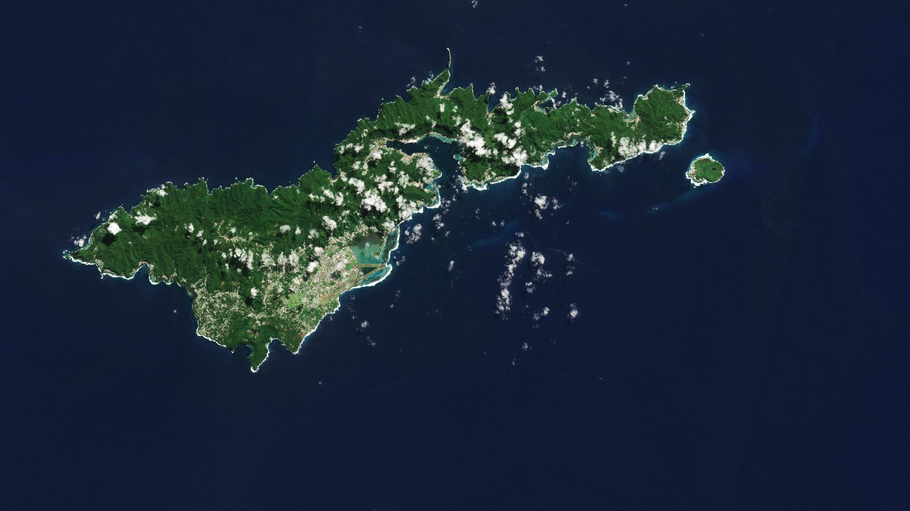 American Samoa Archipelago from Space 