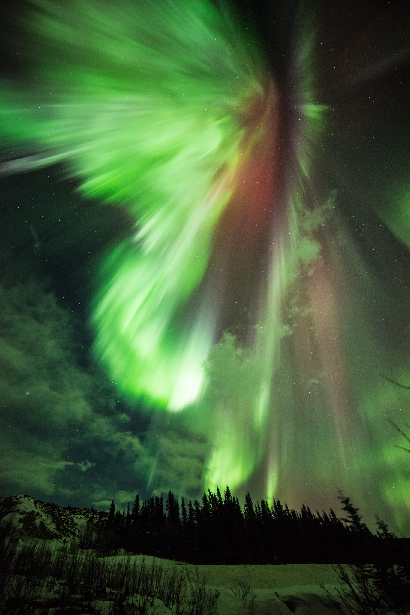 St. Patrick’s Aurora Illuminates the Night Sky