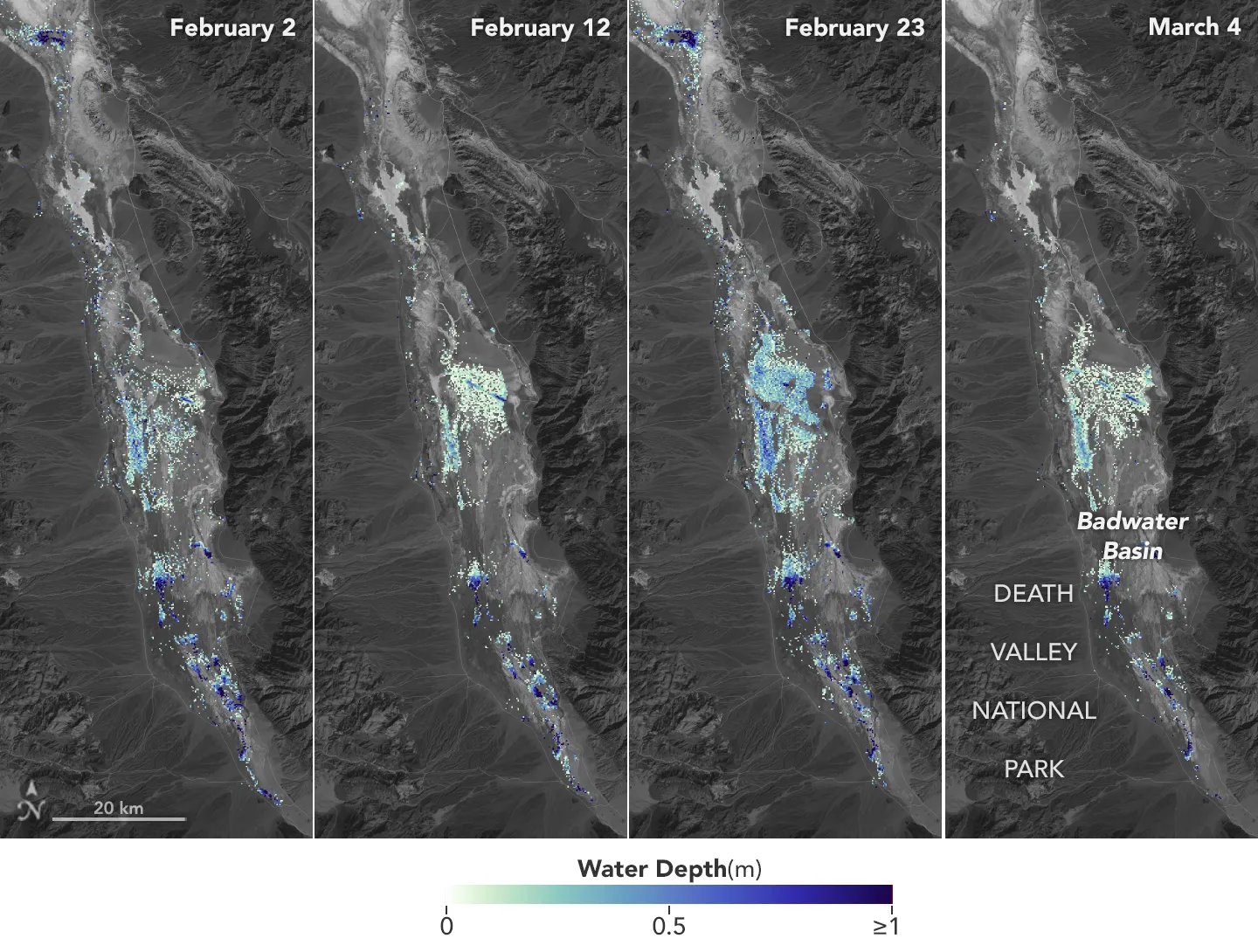 SWOT Satellite Helps Gauge the Depth of Death Valley’s Temporary Lake 