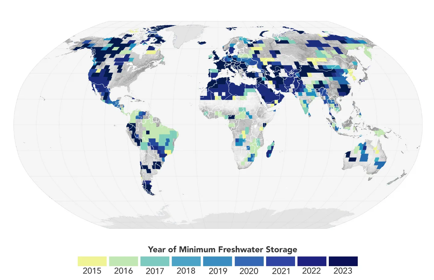 NASA Satellites Reveal Abrupt Drop in Global Freshwater Levels 