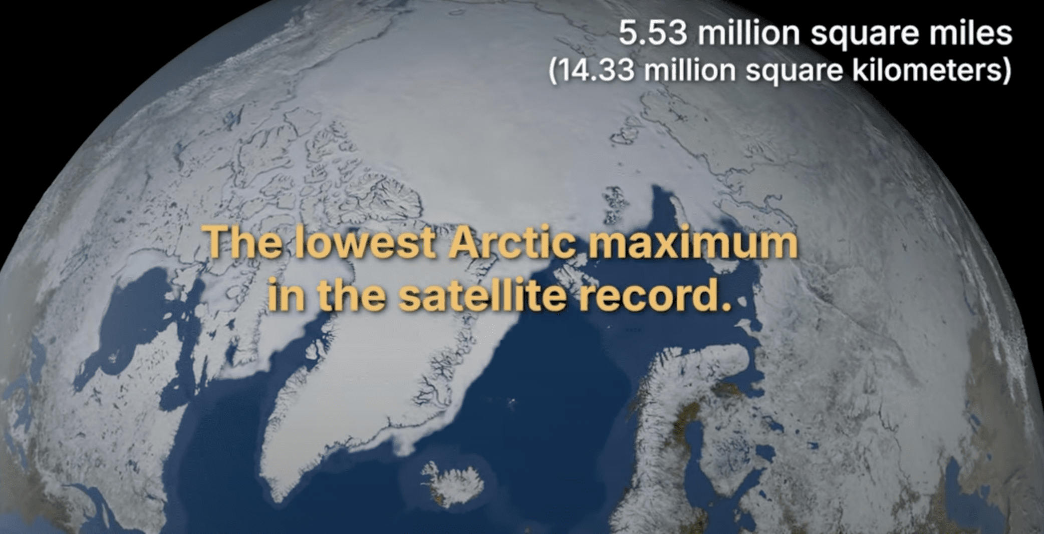 NASA, NSIDC Scientists Say Arctic Winter Sea Ice at Record Low