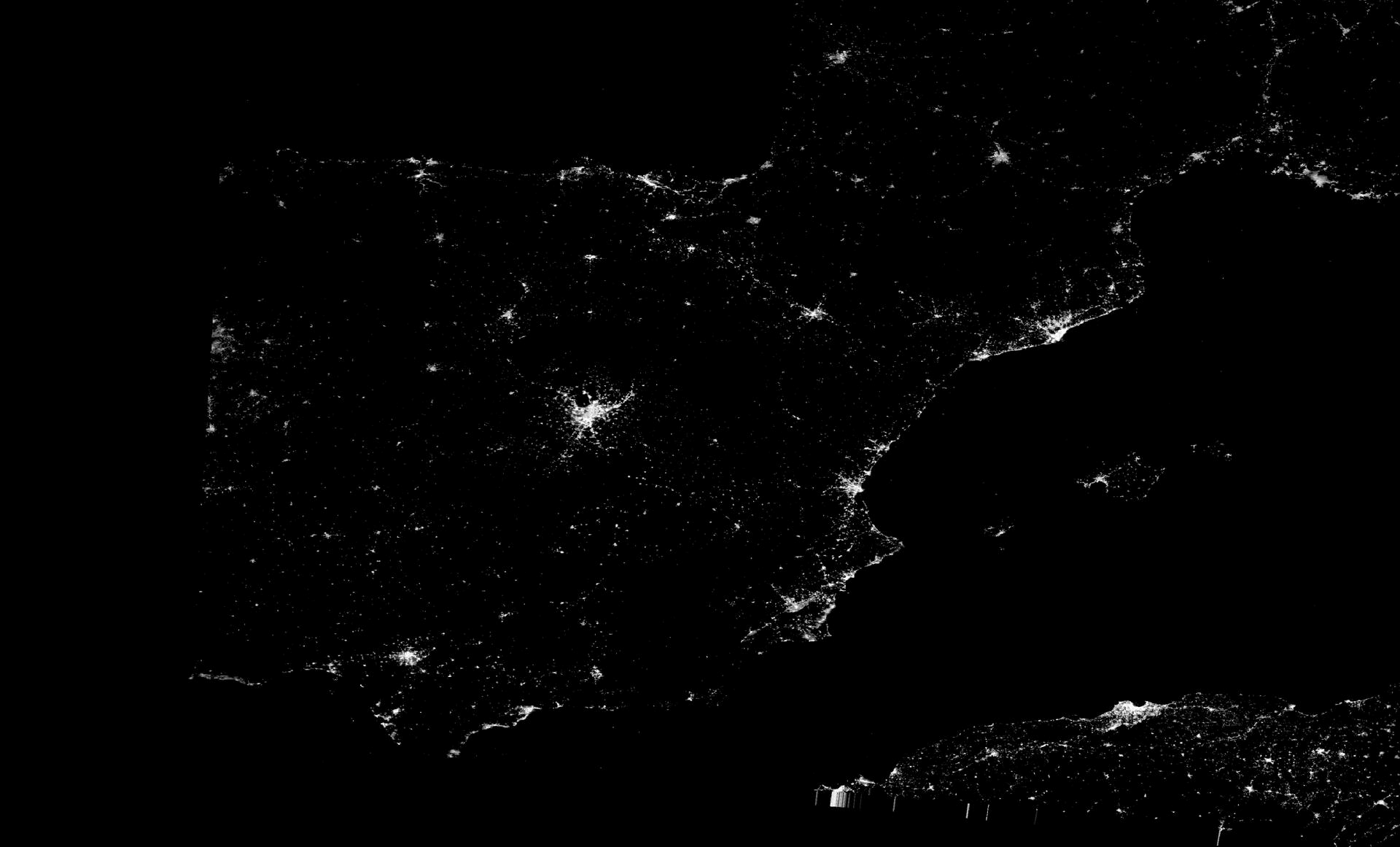Night-Time Light Emissions During Blackout in Spain and Portugal 