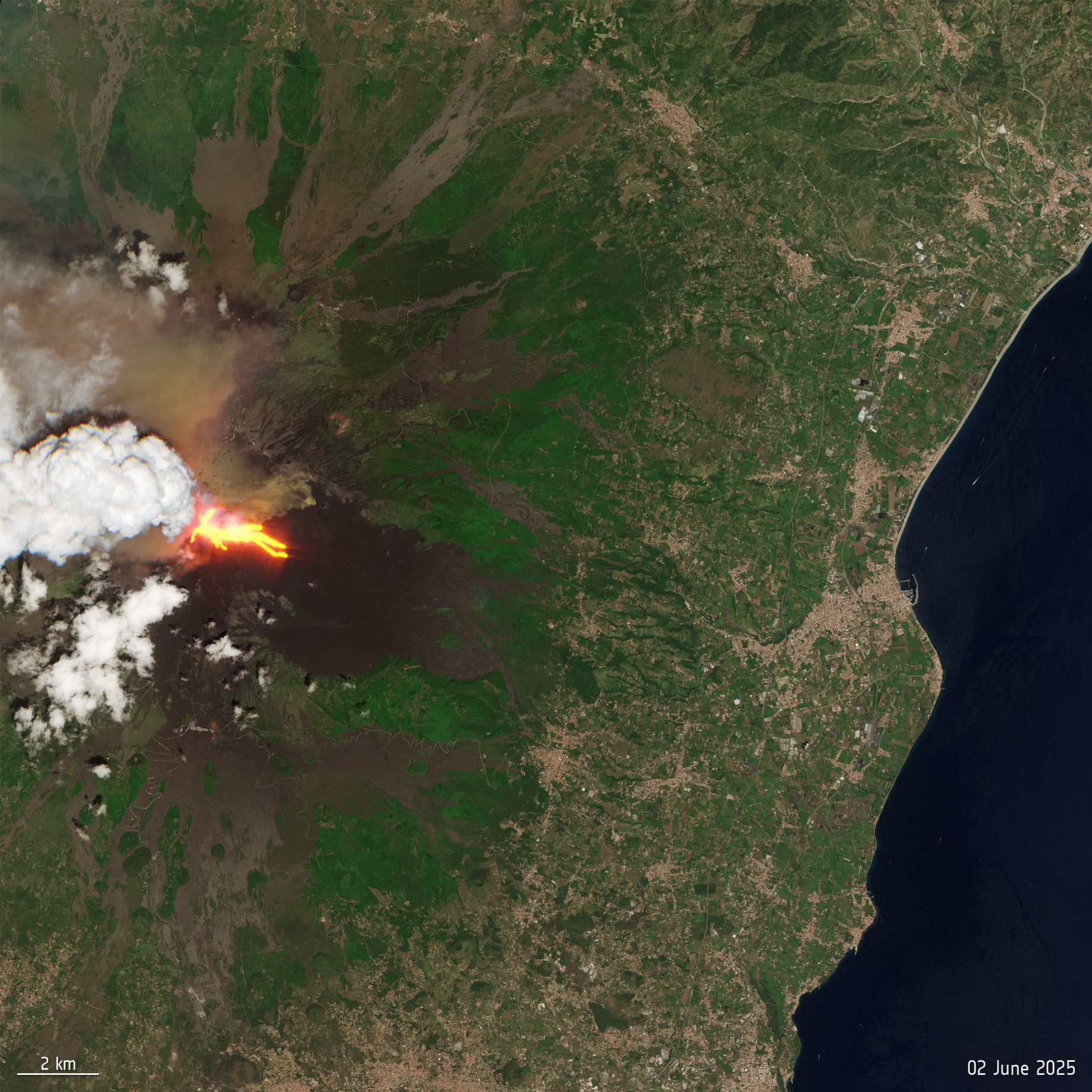 Mount Etna Erupts 