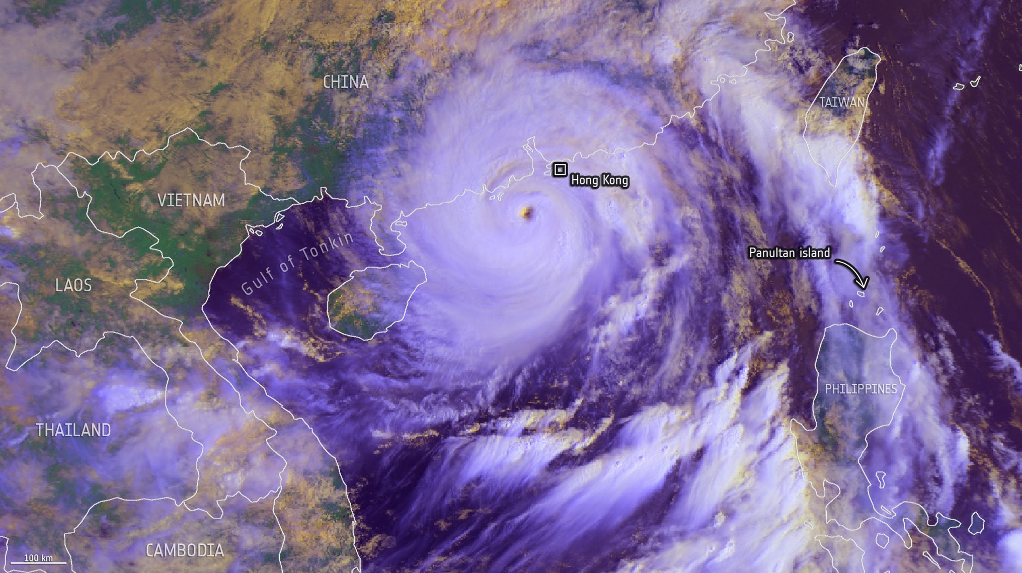 Typhoon Ragasa Seen from Space 