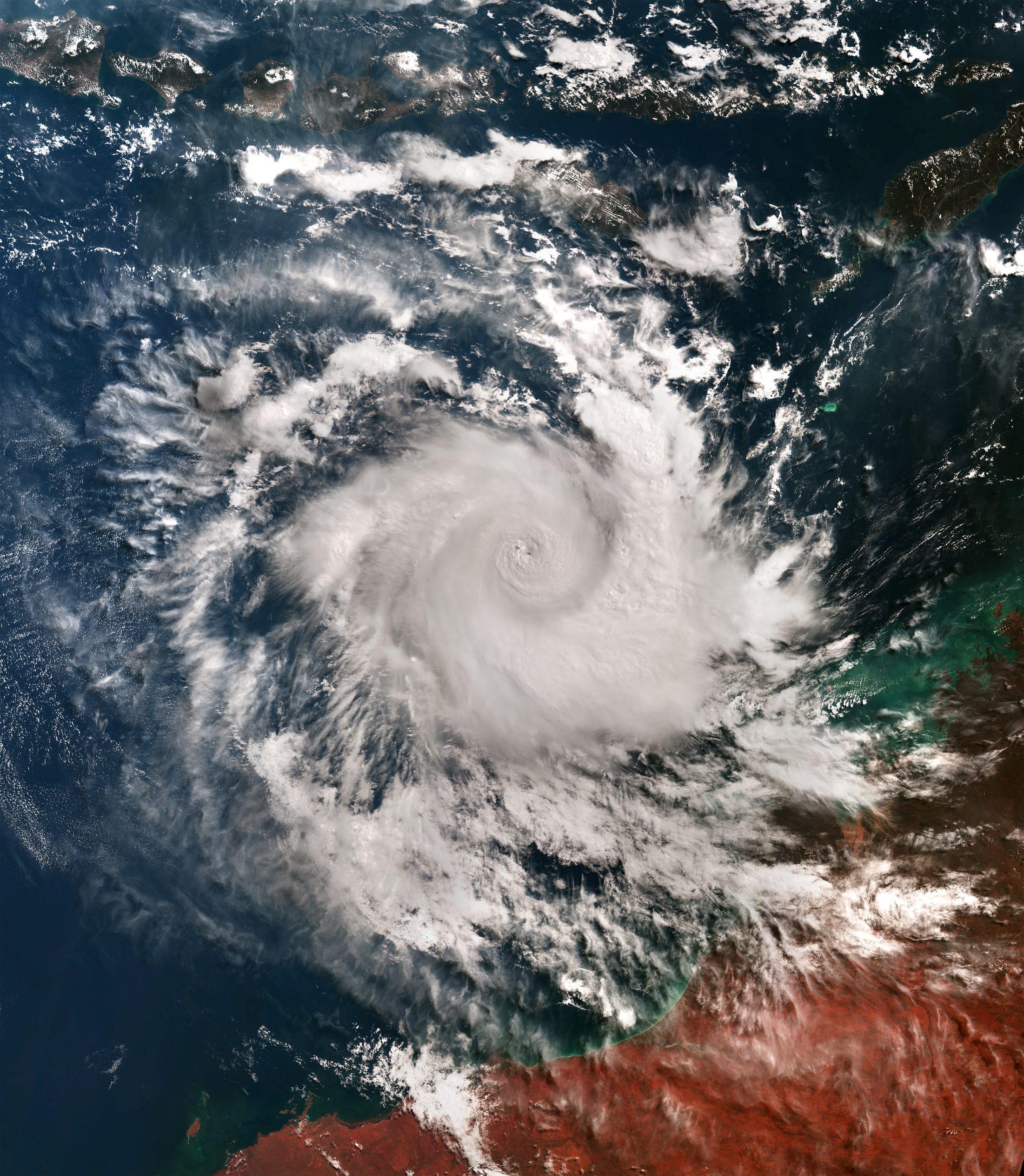 Cyclone Errol Seen Approaching Australia 