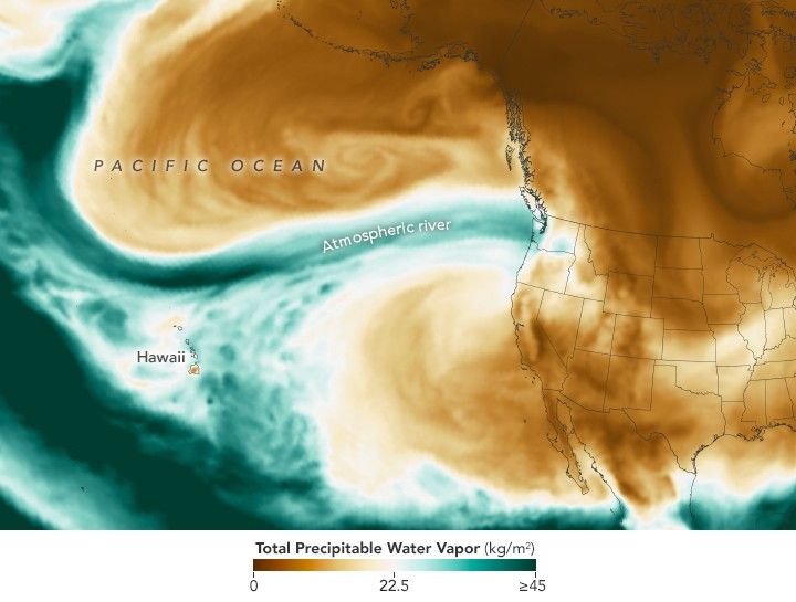 Pacific Moisture Drenches the U.S. Northwest 