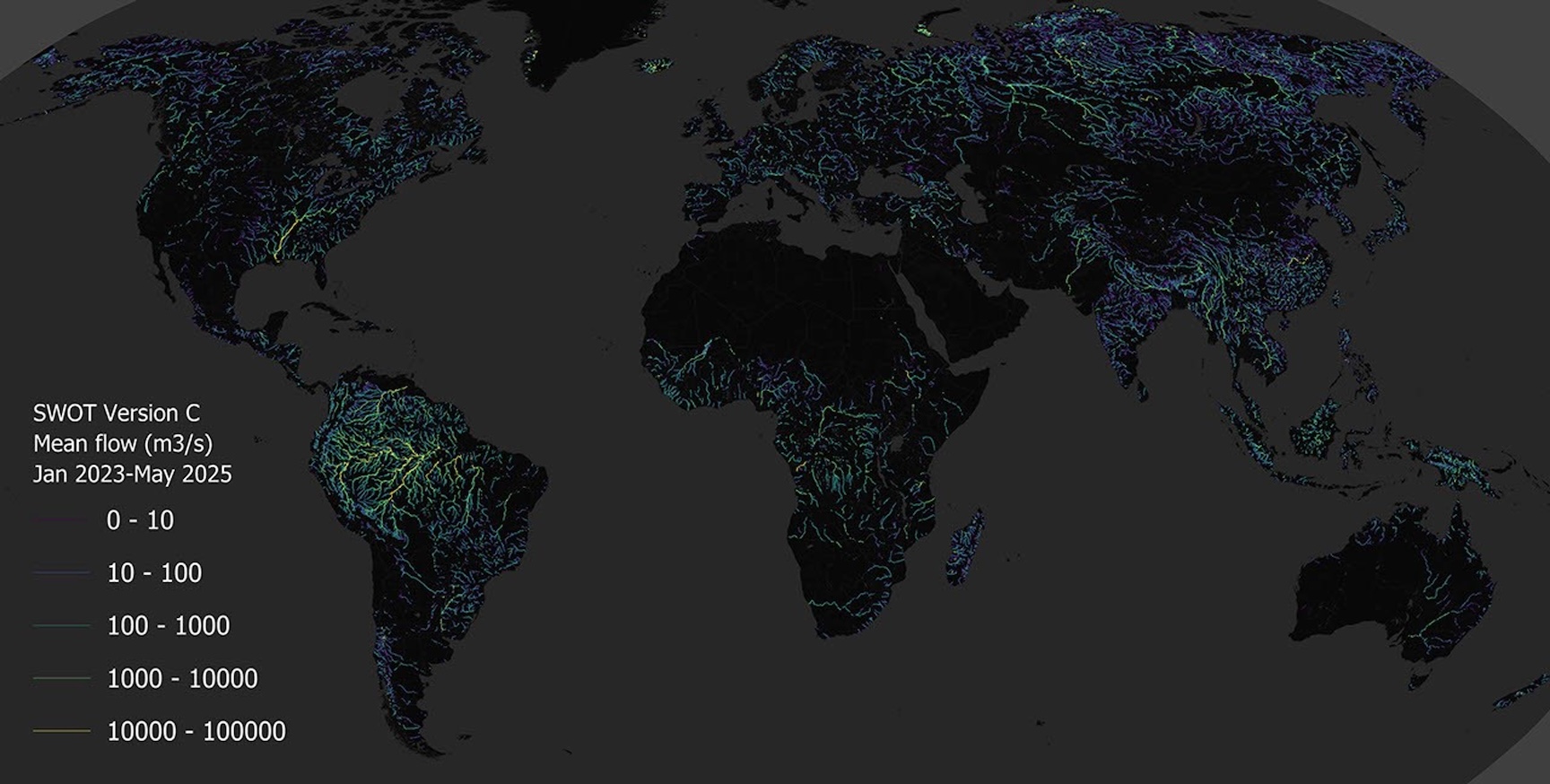 NASA-French SWOT Satellite Provides Global Estimate of River Discharge 