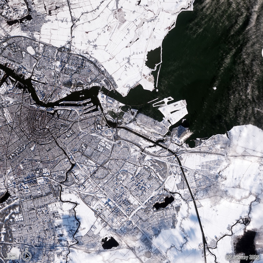 Snow-Covered Amsterdam 