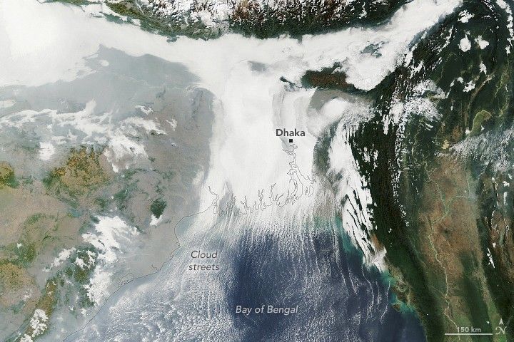 Ganges Delta Under a Winter Shroud of Fog 