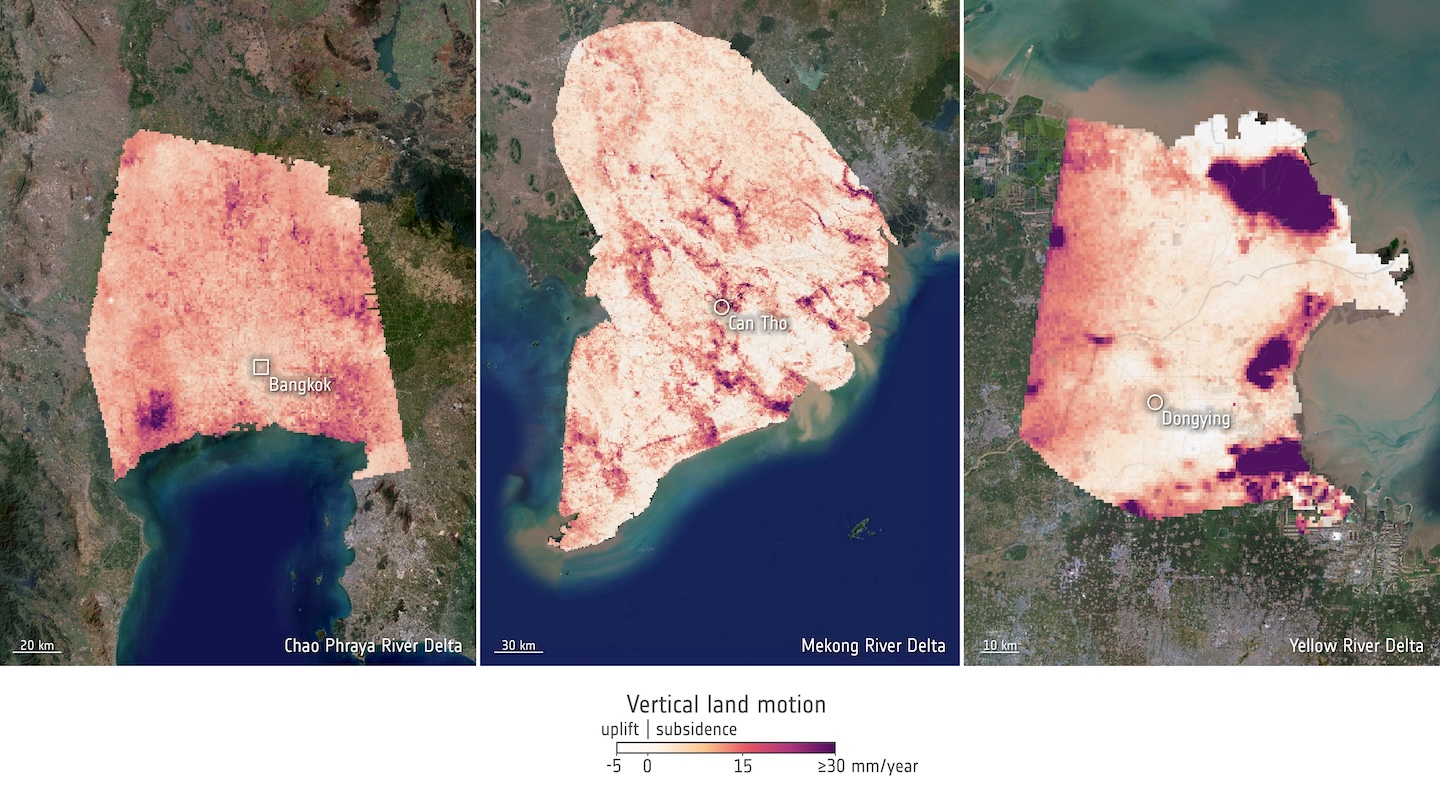 River Deltas at Risk: Chao Phraya, Mekong and Yellow River 