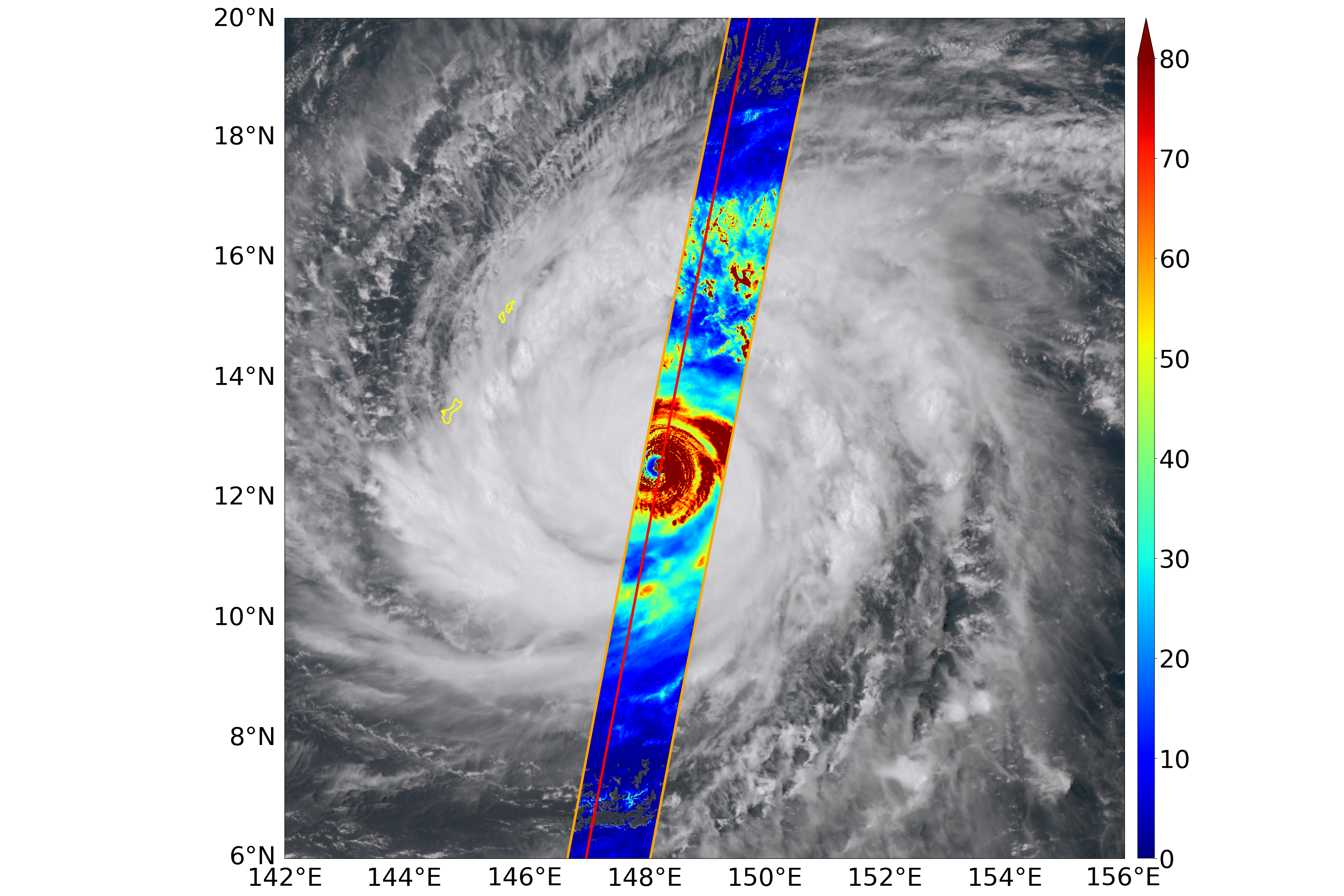EarthCARE Captures Eye of Typhoon Sinlaku 