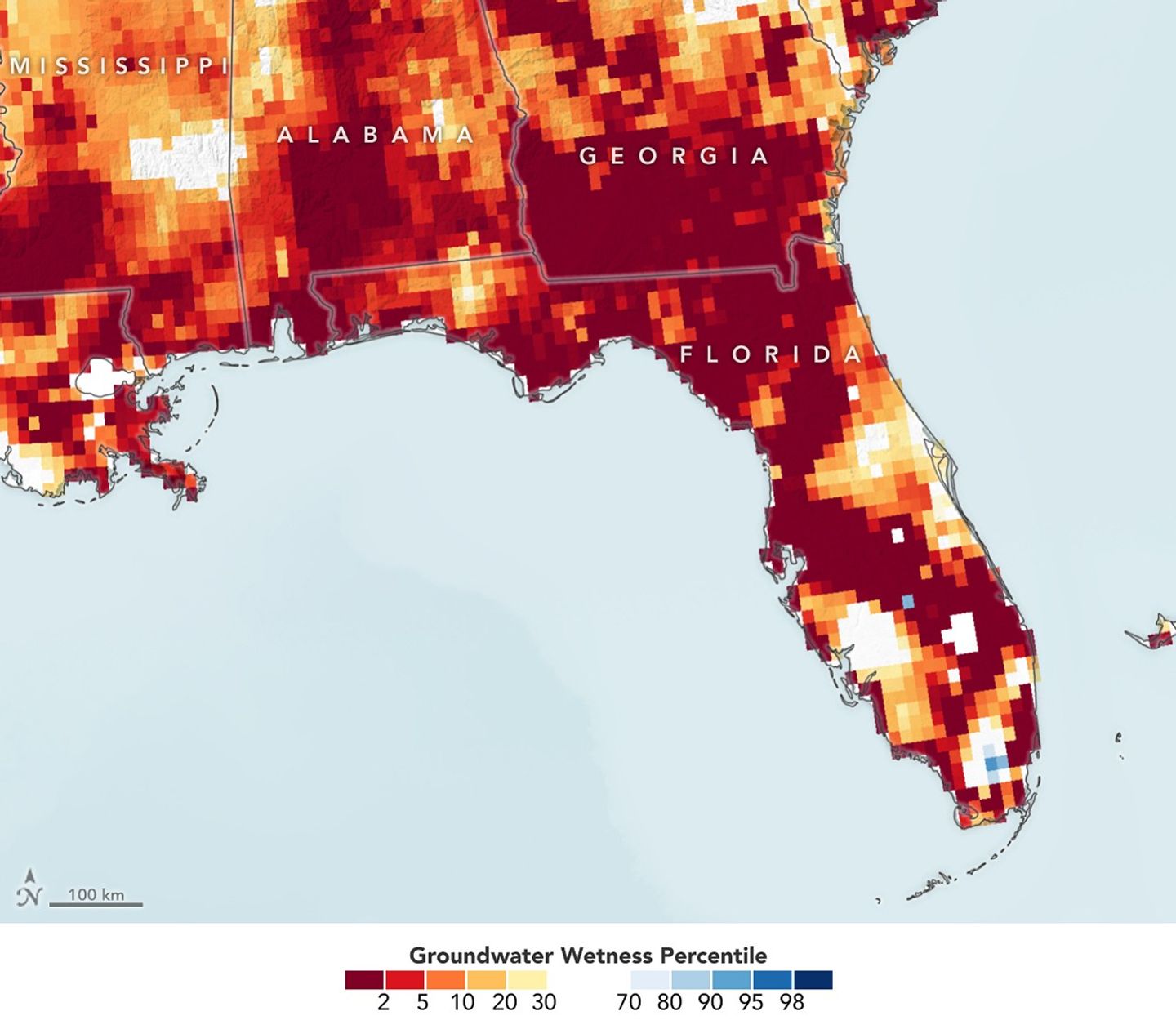 Drought-Parched Florida Mapped from Space 
