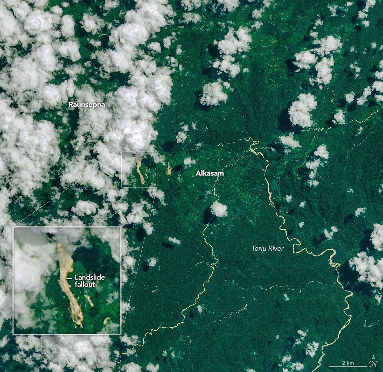 Satellite Data Track Landslides After Cyclone in Papua New Guinea