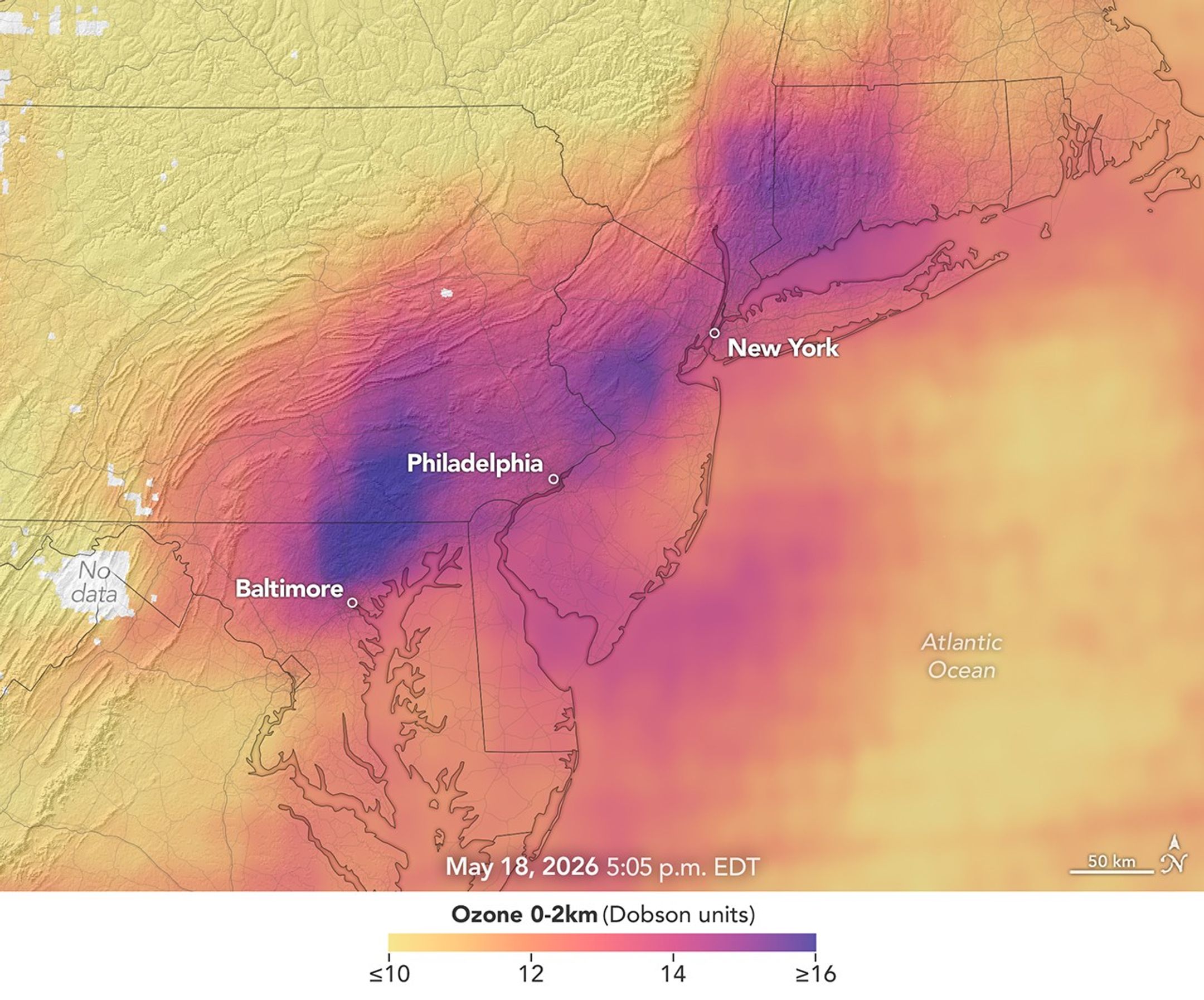 Air Pollution’s Daily Pulse Over the Northeast 